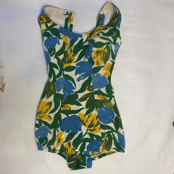 Tulip Floral Vintage One Piece Bathing Suit - Picture 10 of 11